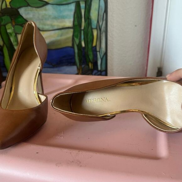 merona brown pointed stiletto heels shoes - Picture 3 of 4